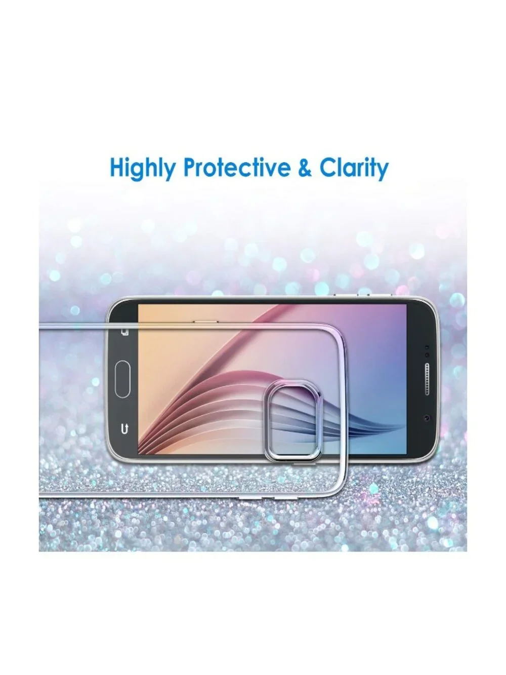 2 NEW Samsung Galaxy S6 Case Clear Transparent Slim Scratch Resistant TPU Cover